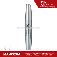 Oval plastic mascara container for cosmetic packing